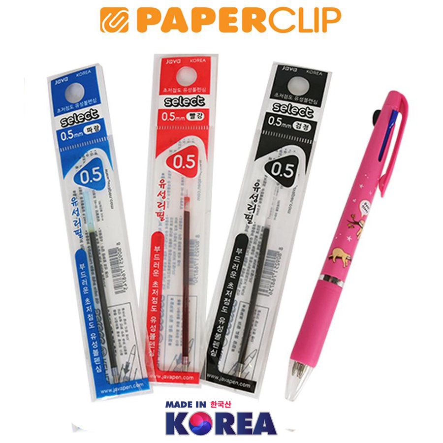 

PAKET HEMAT STATIONERY KOREA JAVA PEN NEULBO PINK 3C + 3 REFILL MIX