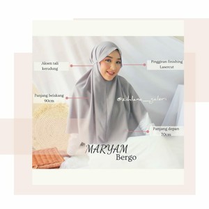 Khimar bergo Maryam , bahan diamond crepe ORI KARTIKA