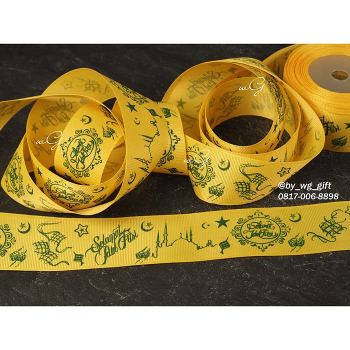 

Pita Idul Fitri -GrossGrain-Kuning Muda- A;Lebar 3.8cm ;Panjang 20yard