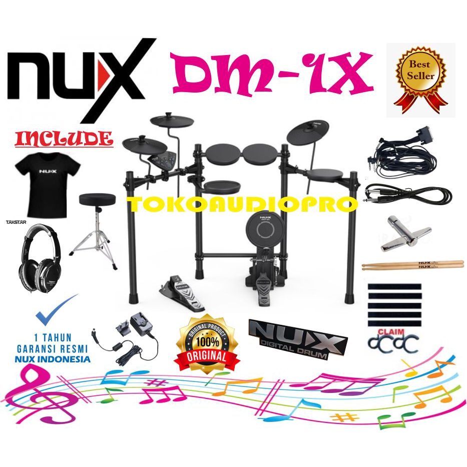 SM- nux dm1x dm 1x dm-1x elektrik drum paket nux dm1
