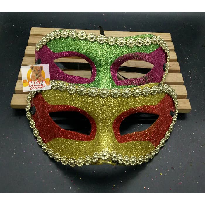 Topeng Glitter - Topeng Pesta - Party Mask glitter Topeng Putri malam