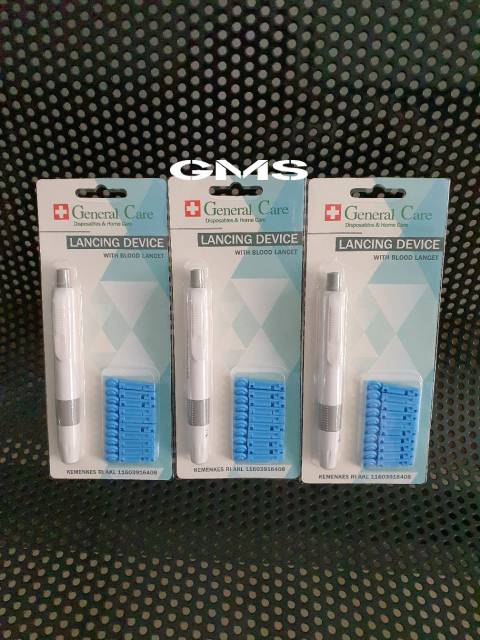 Lancing Device With Blood Lancet 10 Pcs General Care
