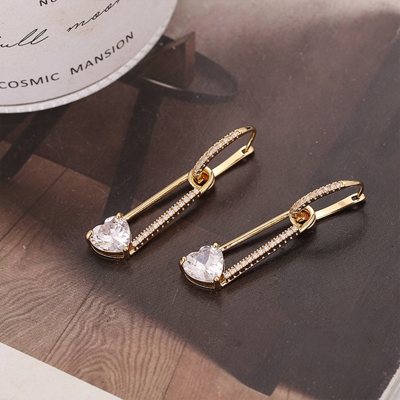 Anting Tusuk Gantung Bahan Sterling Silver 925 Desain Geometri Hias Mutiara + Berlian Imitasi Untuk Wanita