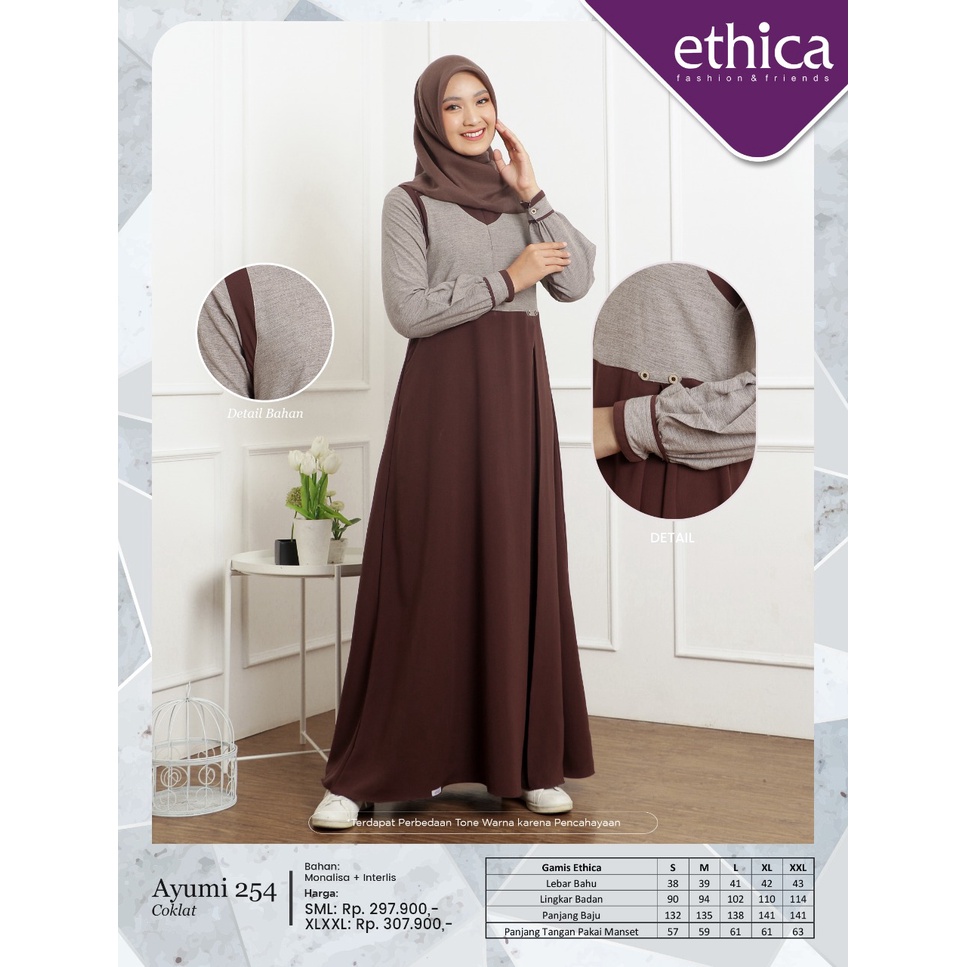 gamis ethica ayumi 254 gais syari wanita muslimah terbaru original