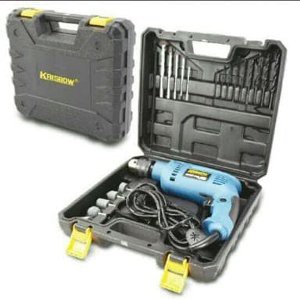 Unik bor krisbow 21pcs bor kayu besi dan beton impact drill bor listrik Murah