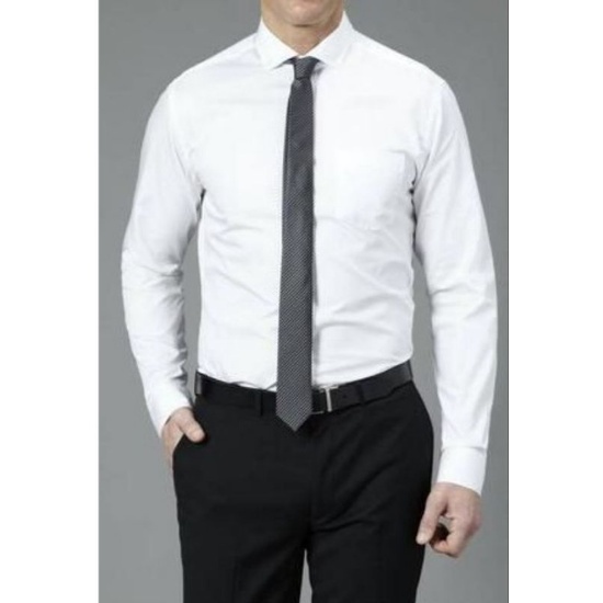 Kemeja putih polos pria Hem pria putih kemeja kantoran lengan panjang hem pria dewasa