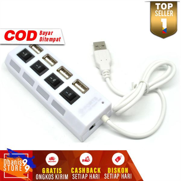4 Ports USB 2.0 HUB With Independent ON OFF Switch