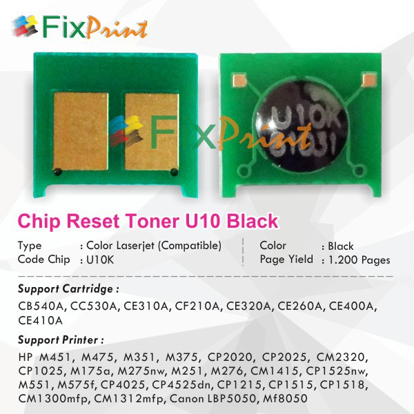 Chip Toner Cartridge U10 125A 304A 126A 133A 128A 647A 507A 305A Black