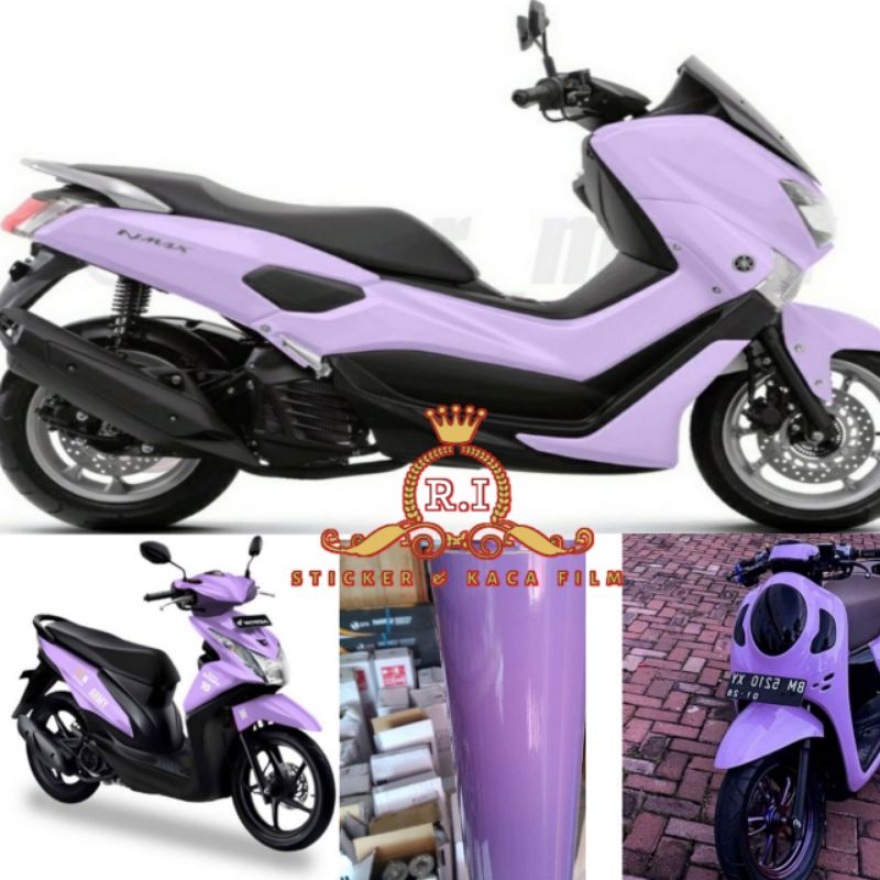 STICKER SKOTLET Warna Ungu Lilac Lwbar Bahan 45 cm x 50 cm Stiker Ungu Taro Scopy /stiker skotlet / 