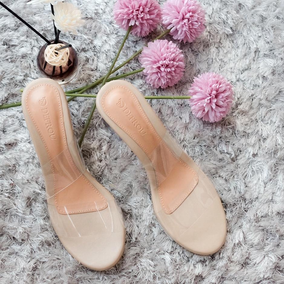 Defrou - Elle / Sepatu Wanita Heels Kaca 5cm Kekinian [VIR. 884216]