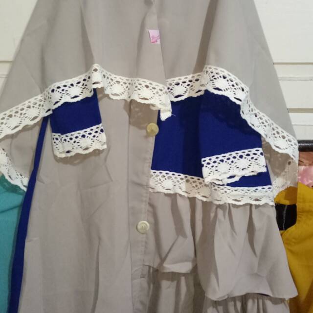 Gamis anak bahan wolfis