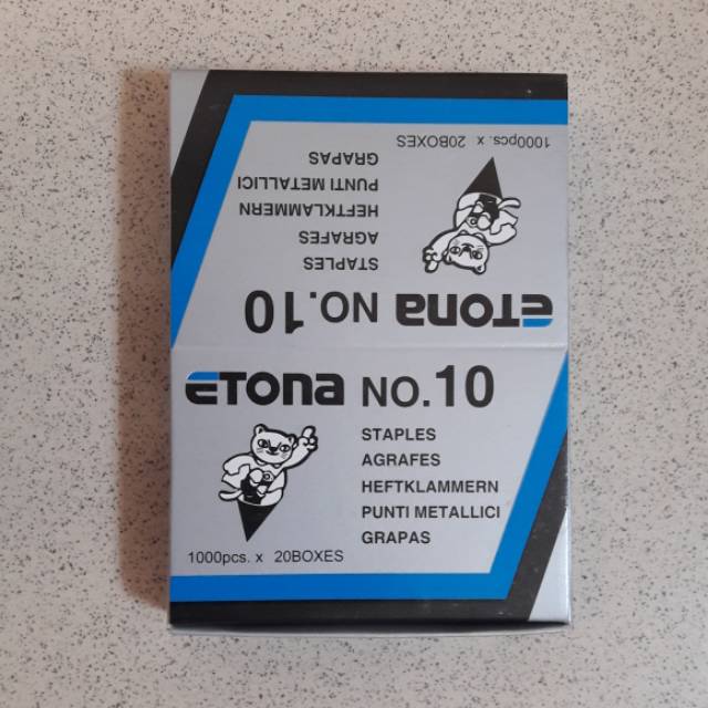 Isi staples no. 10 ETONA / isi stapler hakter kecil no 10