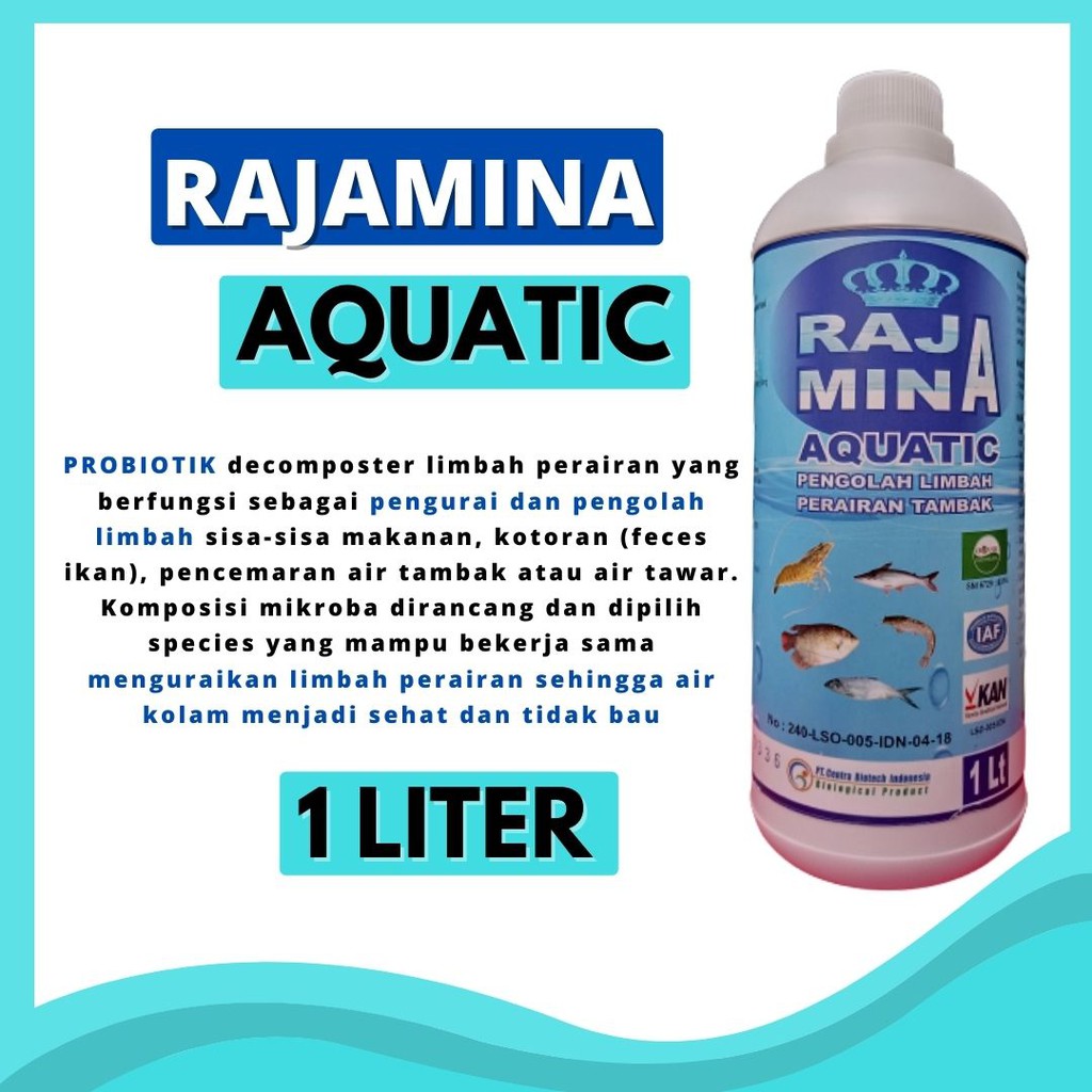 PROBIOTIK udang terbaik, RAJAMINA Aquatic Dekomposer Tambah Udang Windu, Udang vaname, Tambak Ikan