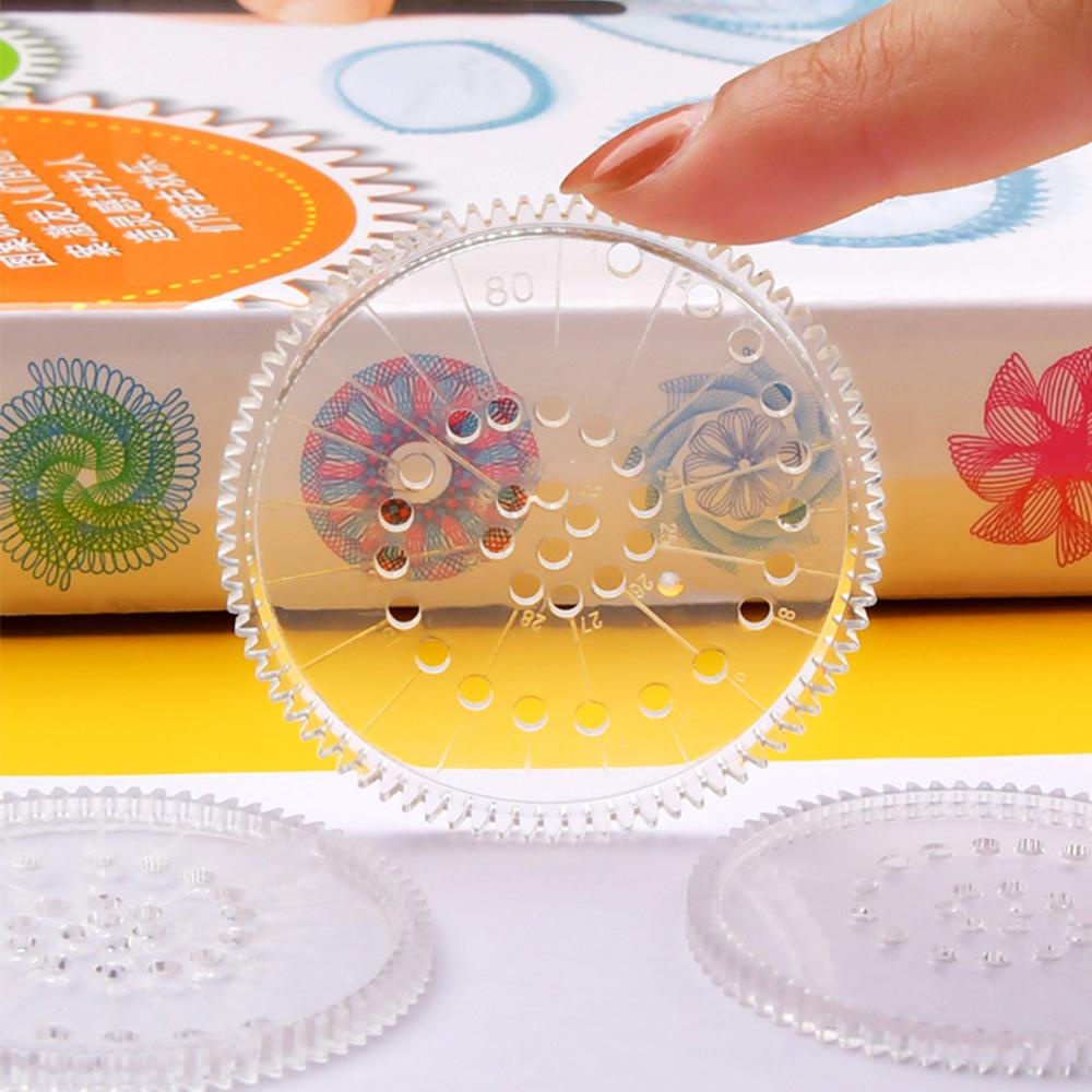 [Elegan] Spirograph Student Supply Mainan Edukasi Stensil Multifungsi
