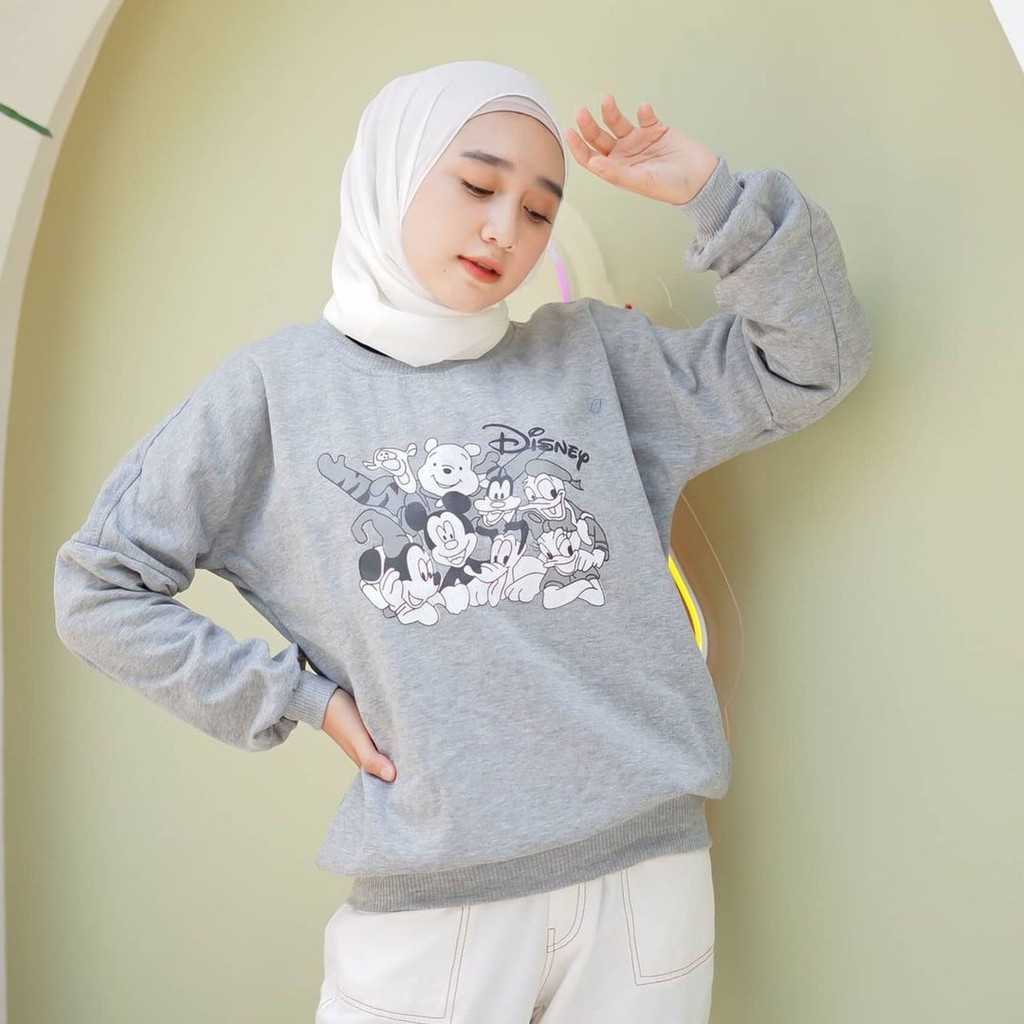 Crewneck Wanita DISNEY LAND / Crewneck Cewek DISNEY LAND / Sweater Wanita DISNEY LAND