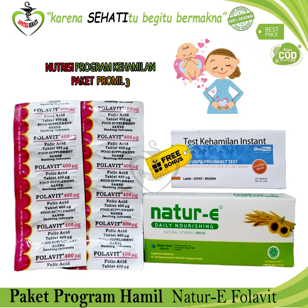 Promil Paket Program Hamil Ever-E Folavit Suplemen Nutrisi Kehamilan