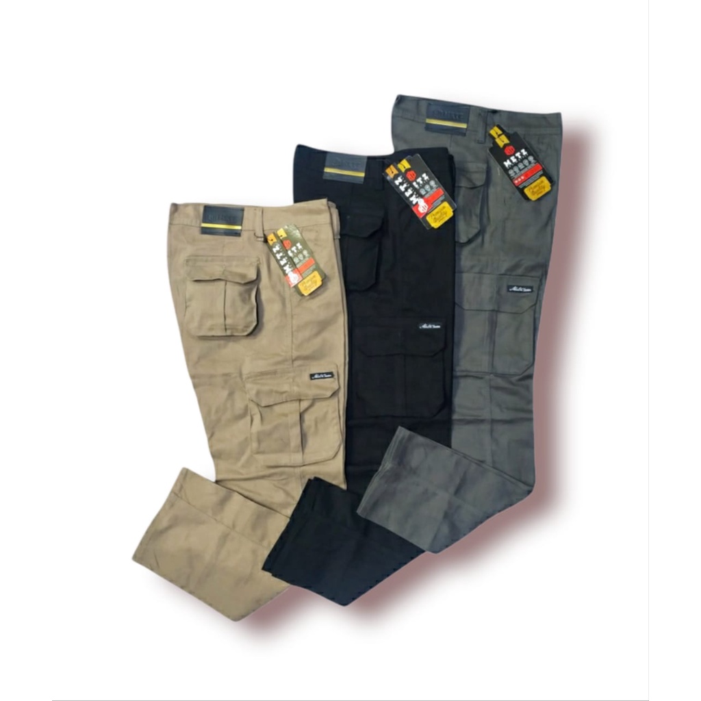 Celana Panjang Cargo Oversize Chino Saku Banyak Clana Kargo Pria Jumbo Big Size 44