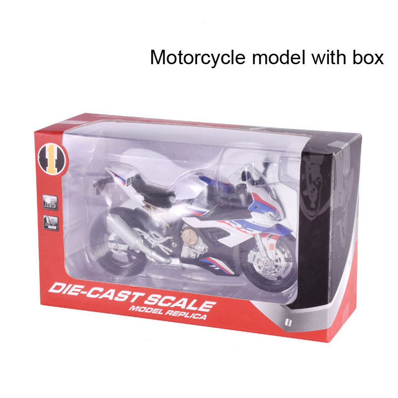 Miniatur Diecast Motor BMW S1000RR Skala 1 / 12 Bahan Alloy Dengan Suara + Lampu Untuk Koleksi