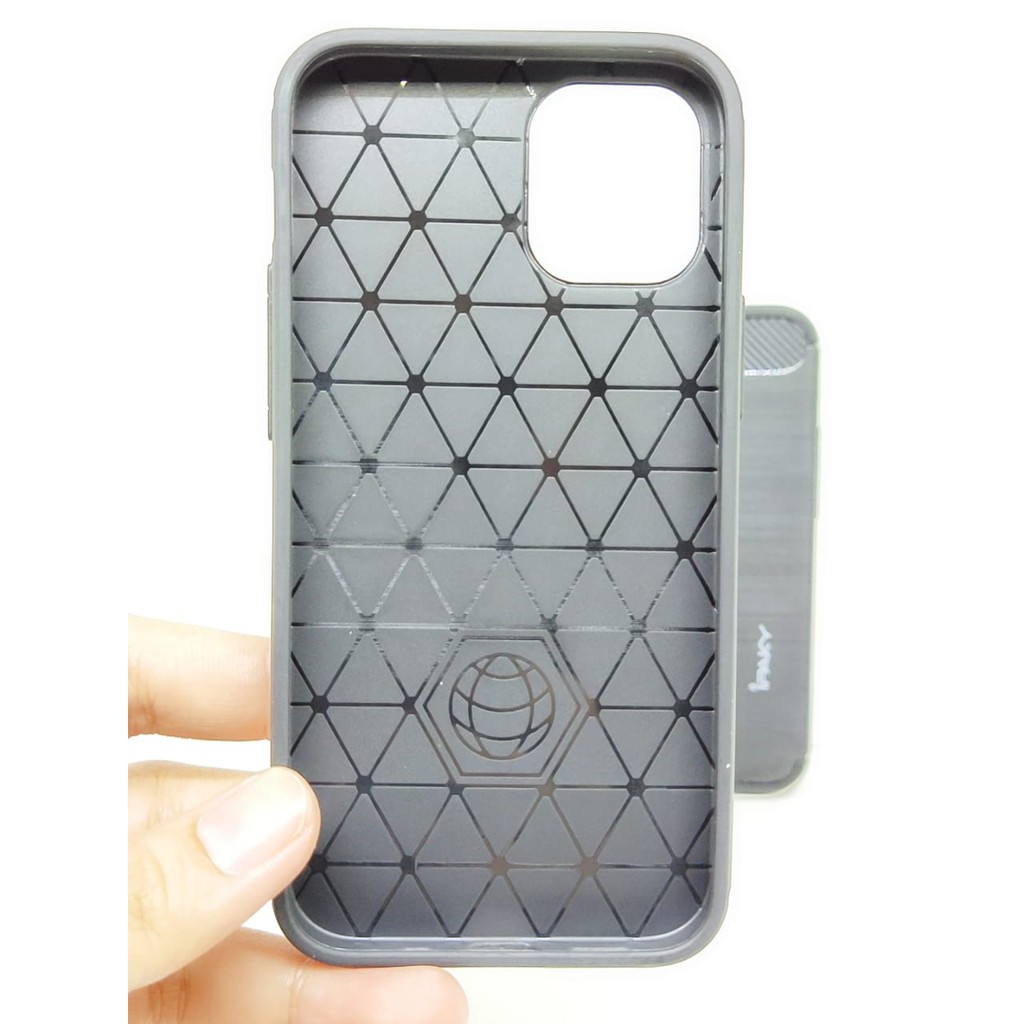 Case Slim Fit Carbon iPhone 12 mini 5.4 inchi Softshell Fiber Multi Carbon Anti Melar