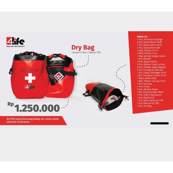 4Life First Aid Kit - Tas P3K Dry Bag / p3k 4 life