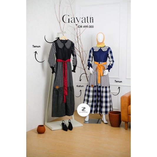 Gayatri by Zisheeri / Casual Dress / Gamis Branded / Moslem Wear / Gamis Wanita / Holwa Fashion