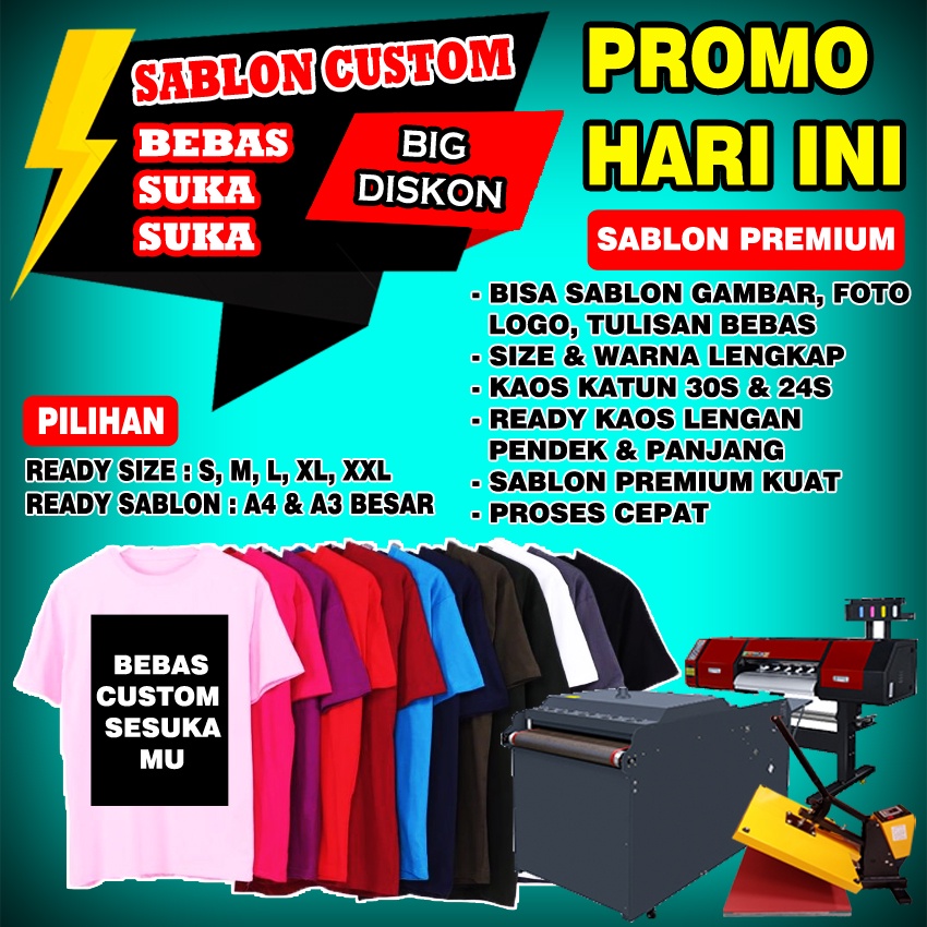 KAOS BAJU TSHIRT T SHIRT JASA SABLON CUSTOM CUSTOME COSTUM COSTUME KUSTOM DISTRO PRIA COWOK WANITA C