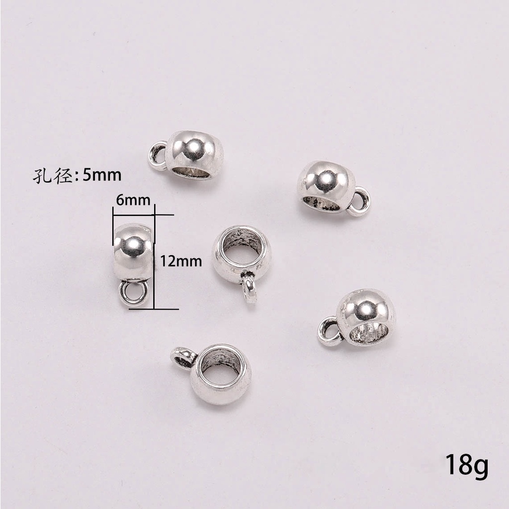 20pcs / Lot Manik-Manik Hollow Bahan Metal Untuk Membuat Perhiasan Kalung Gelang Diy