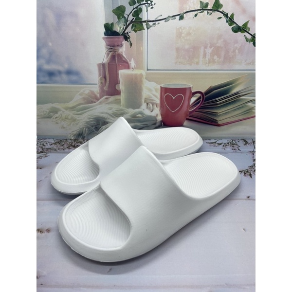 Sandal Slop Korea Putih Wanita Outdoor/Indoor 36-40