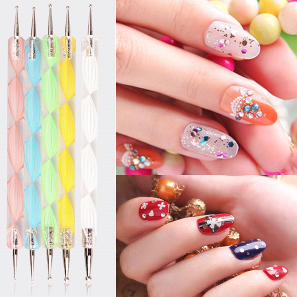 Mxbeauty Nail Art Dekorasi Profesional Akrilik Roda Gambar DIY Pinset Rhinestones Dotting Pen Kit