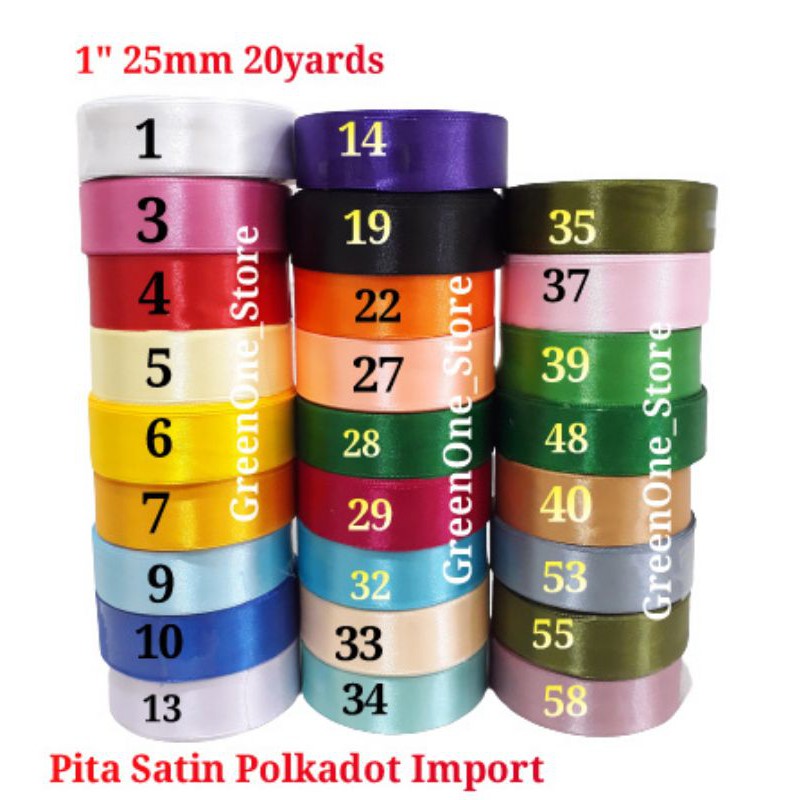 

Pita Satin 1"inc 20yards