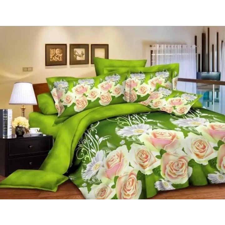 sprei motif BUNGA mewah 180x200 160x200 120x200 1set sarban &amp; sargul