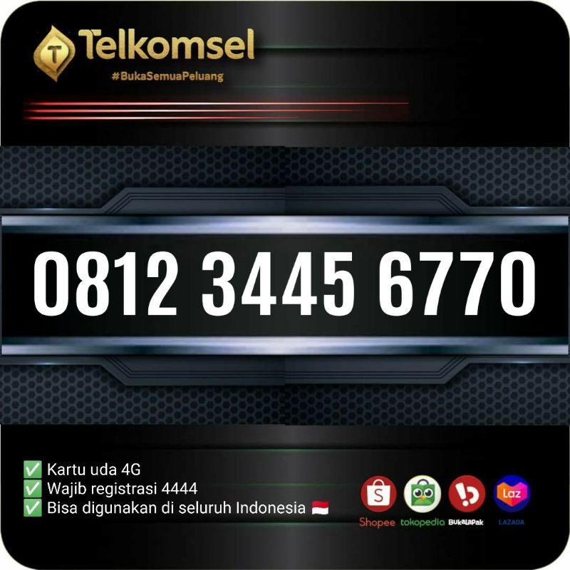 nomor cantik telkomsel simpati 1234567