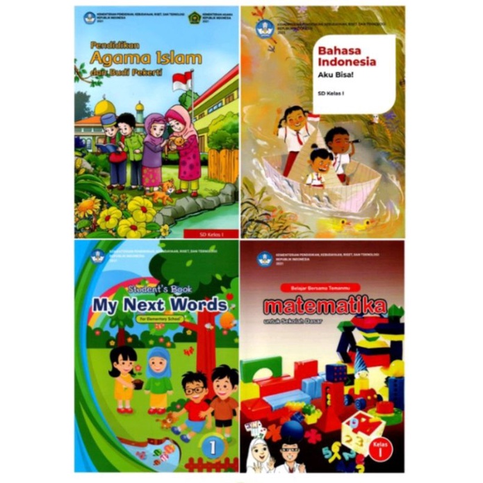 Jual BUKU PELAJARAN KELAS 1 SD KURIKULUM MERDEKA. 4 MATA PELAJARAN ...