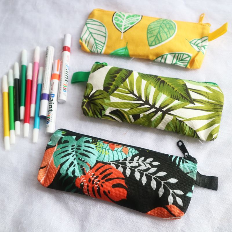 Kotak Tempat Pensil Alat Tulis Fancy / Pencil Case Zipper / Pouch Kanvas