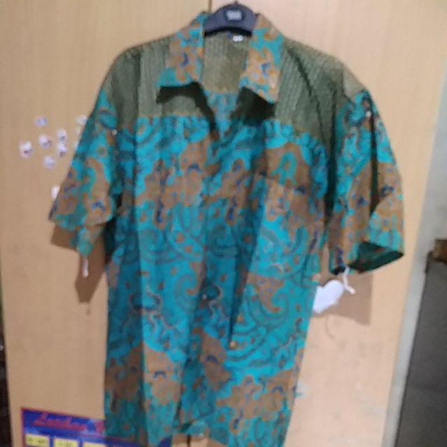 Bswart Batik Hrb026 Kenongo Hem Pendek Padi Pekalongan M L Xl Batik Pria Murah Modern Grosir