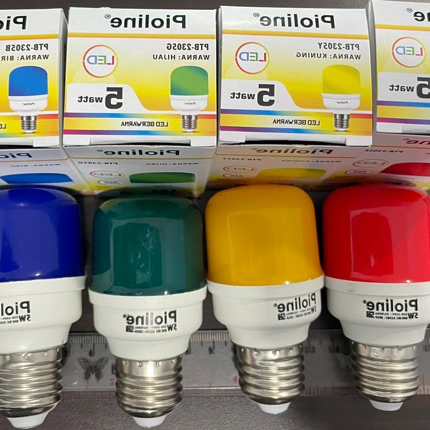 Lampu LED Kapsul Tabung 5w 5watt 5 w Capsule Lamp Warna 5 Watt Kuning Biru Hijau Merah