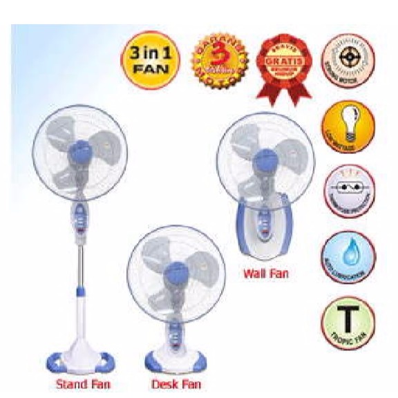 MASPION F 1624 S KIPAS ANGIN / STAND FAN / DESK FAN / WALL FAN 16 INC / F1624S