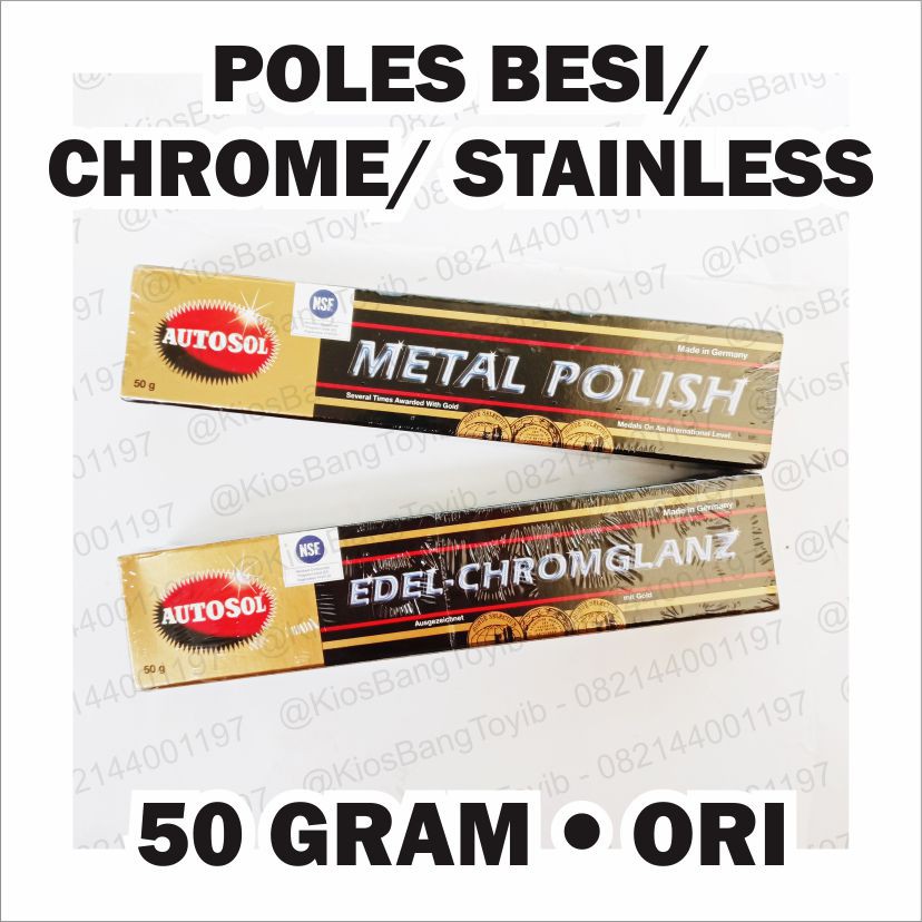 (ASLI) Autosol Metal Polish // Pembersih logam stainless kuningan // poles besi // poles logam 50gr