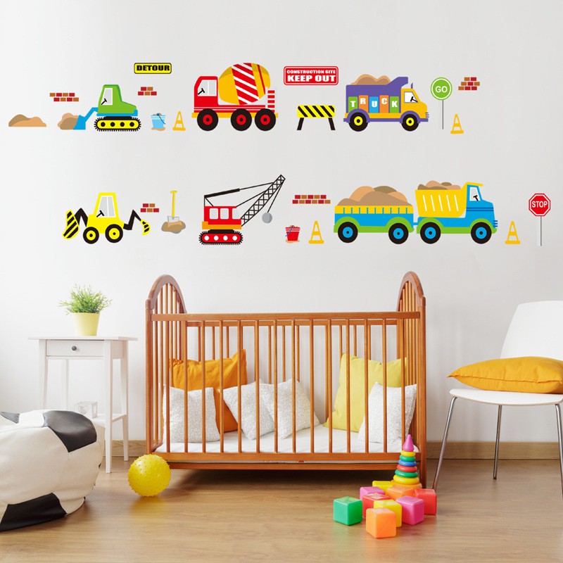 RELIZA WALLSTICKER TRANSPORTASI MOBIL ANAK TRUCK JM8269 WALL STICKER / STIKER DINDING