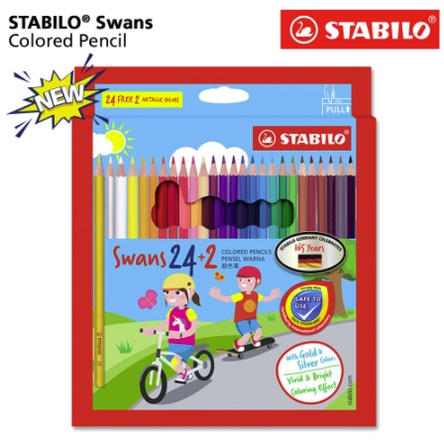 

STABILO Swans Colored Pencils 24+2 pcs / SPECIAL EDITION / Pensil Warna isi 24+2 pcs