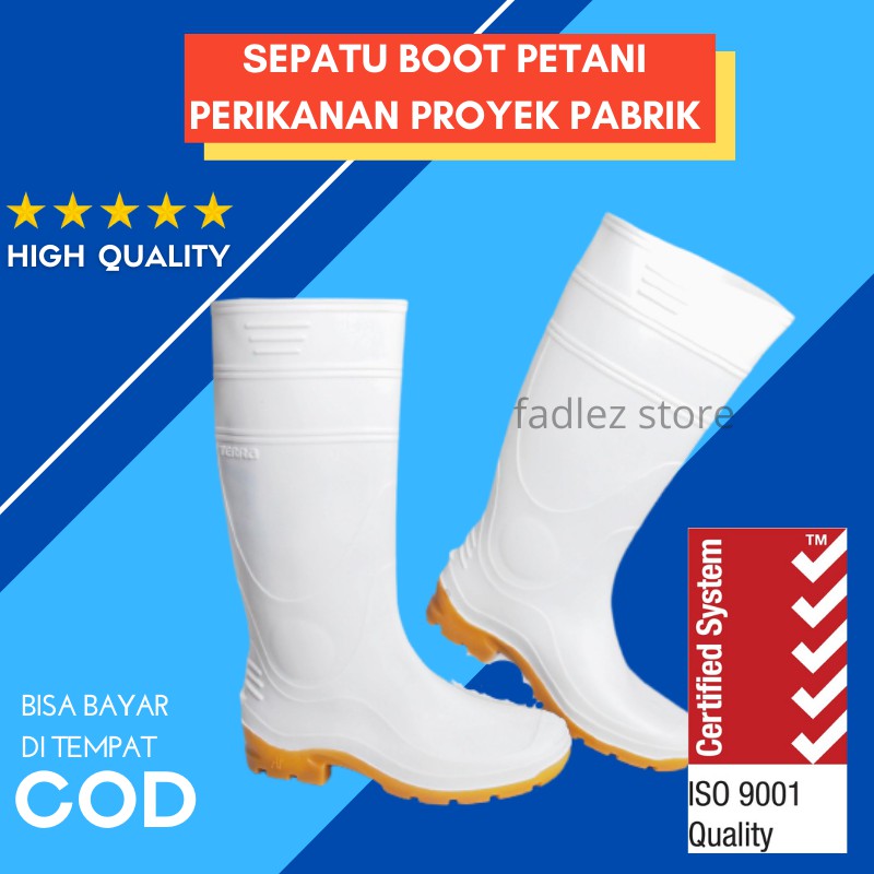 Sepatu Bot Karet AP Panjang Spatu Boot Terra Boots Sepatu Boat AP Bots Pria Original