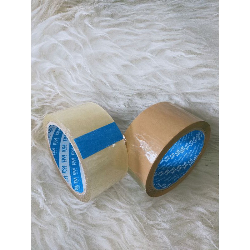 

Lakban Coklat Tebal Isolasi Tape Coklat / Bening Tebal 45mm Ekatape Murah Grosir Isolasi Packing
