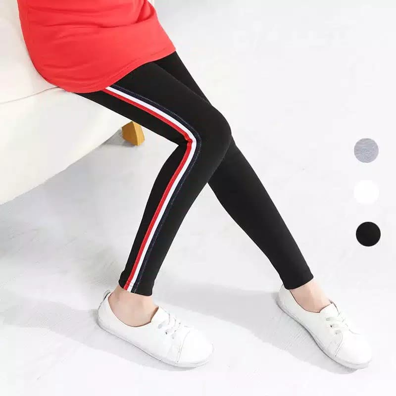 legging anak tanggung ada lis bahan spandex