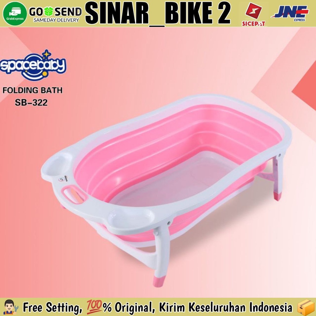 Folding Baby Bath SPACEBABY SB 322 Bak Tempat Kolam Mandi Anak Bayi Portable