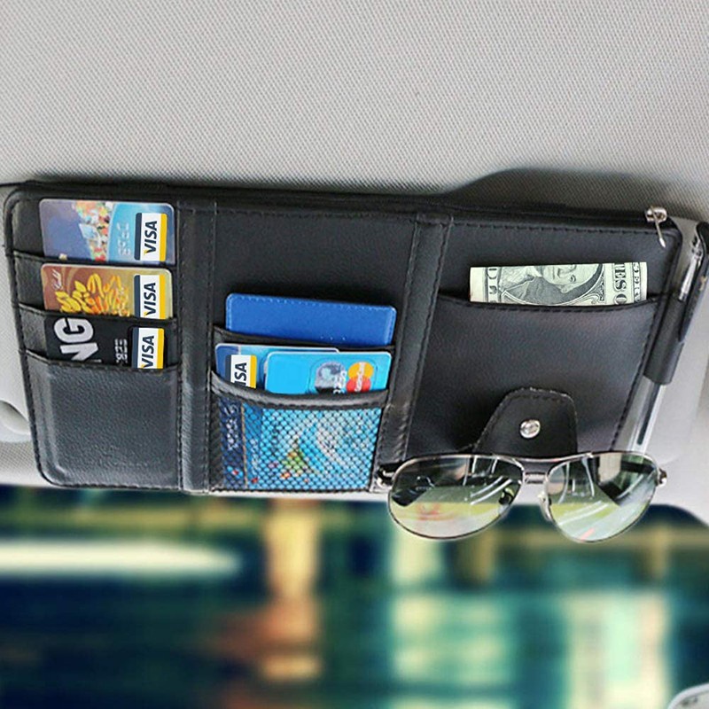 Tempat Dokumen Uang Karcis Kartu Sunvisor Mobil Organizer Sun Visor Mobil Holder Kartu Mobil