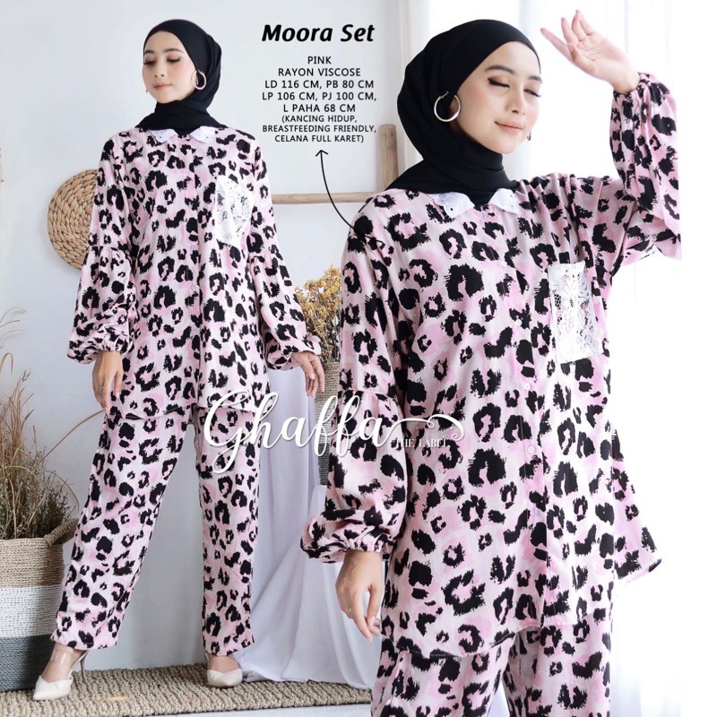 DAILY SET MOORA LEOPARD DUSTYPINK KATUN BUSUI READY COD