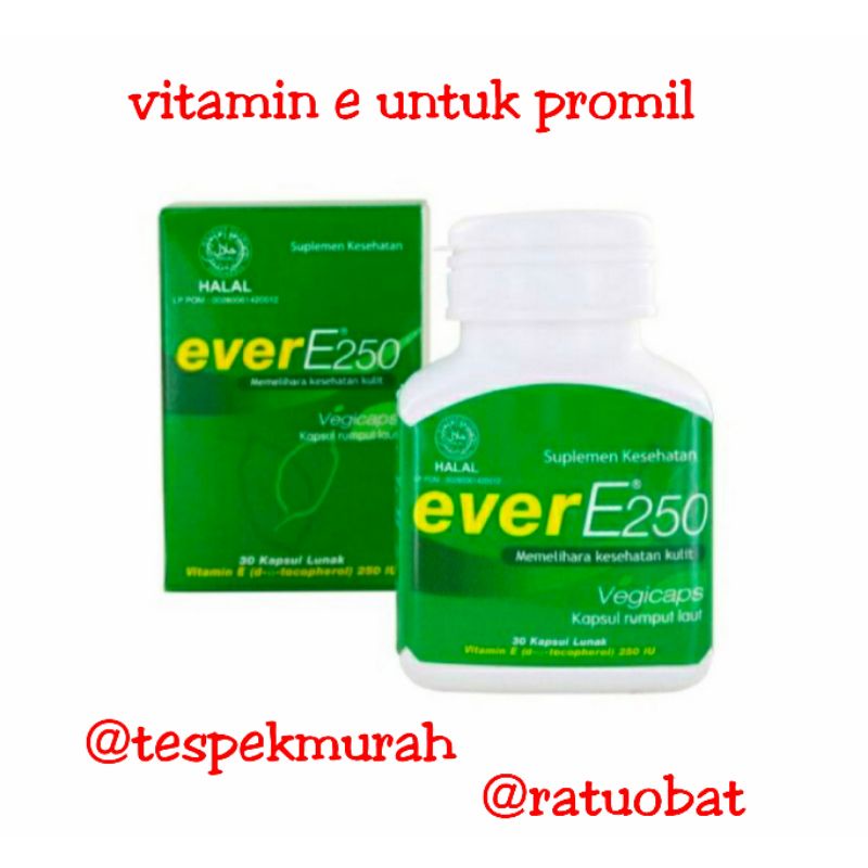 Ever E 250 soft kapsul botol vitamin e natural 250 IU EverE250 capsul botol