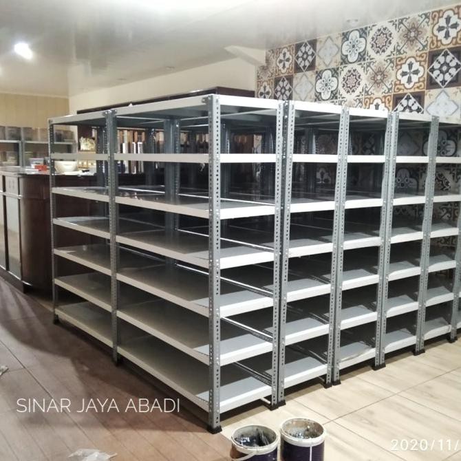 Rak Besi Siku Lubang 7 Susun Tinggi 150 Cm Outlet.Tere
