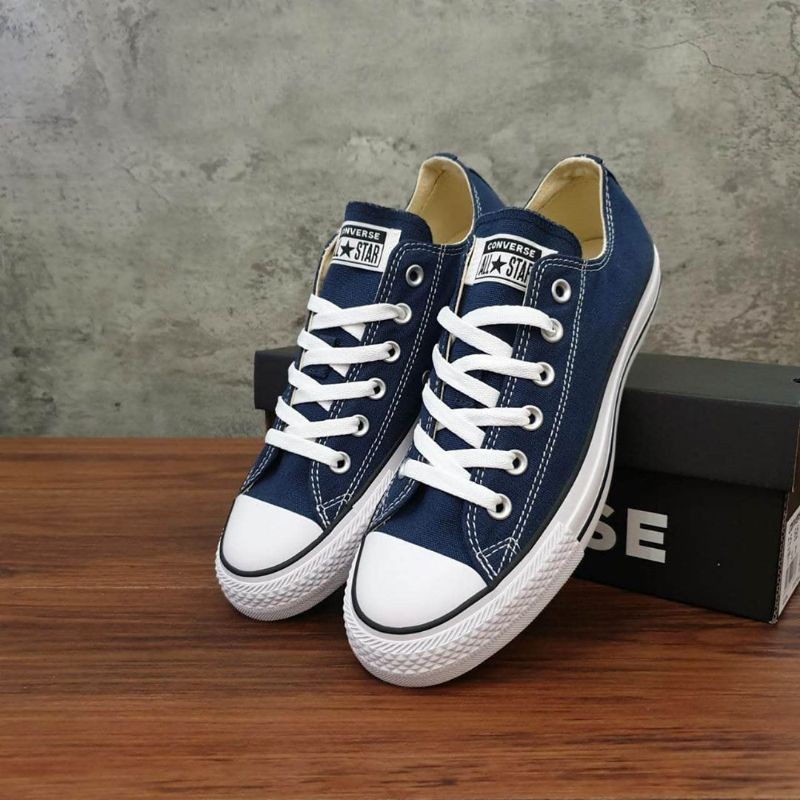 SEPATU SNEAKERS Premium All Star Biru Navy Pria Wanita Low kets