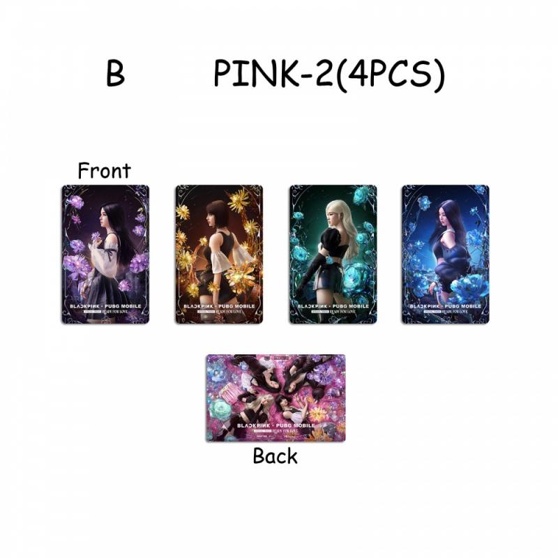 4pcs Kartu Lomo Foto Kpop BLACKPINK PUBG